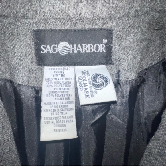 Sag Harbor Women’s 100% Wool Blazer Fall/Winter Academia Preppy Vintage Size 16 - Picture 4 of 5